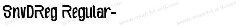 SnvDReg Regular字体转换